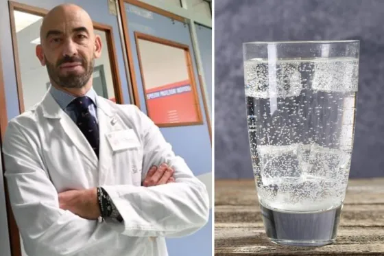 Matteo Bassetti, comunicador médico y científico, sobre el agua carbonatada. "Puede ayudar al metabolismo de la glucosa y a la pérdida de peso."
