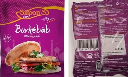 Advierten sobre presencia de salmonella en hamburguesas de pollo de la marca Simon’s Food